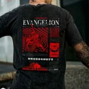 Evangelion  Neon Genesis Art Vintage shirt Size Medium Short Sleeves  Excellent